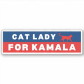 Cat Lady voor Kamala Sticker (Voorkant)