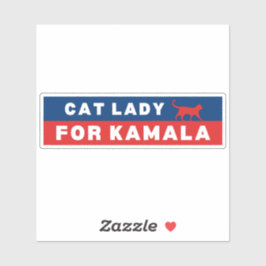Cat Lady voor Kamala Sticker