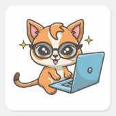 Cat Laptop Sticker (Voorkant)