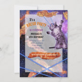 Cat Laser Bacon Funny Party Invitation Kaart (Voorkant)