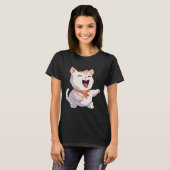 Cat Laughing Illustratie T-shirt (Voorkant volledig)