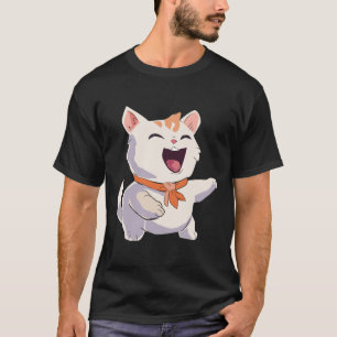 Cat Laughing Illustratie T-shirt