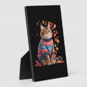 Cat Leaf Herfst Hallo Fotoplaat (Zijkant)