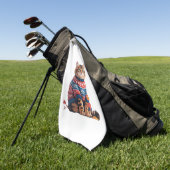 Cat Leaf Herfst Hallo Golfhanddoek (Groen)