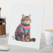 Cat Leaf Herfst Hallo Reclamebord Met Voetstuk (Insitu)