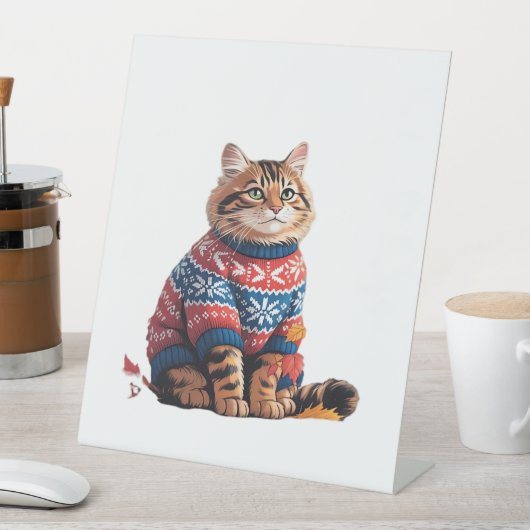 Cat Leaf Herfst Hallo Reclamebord Met Voetstuk (Insitu)