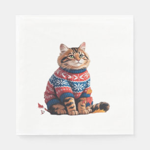Cat Leaf Herfst Hallo Servet