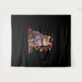 Cat Leaf Herfst Hallo Wandkleed (Voorkant (horizontaal))