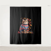 Cat Leaf Herfst Hallo Wandkleed (Voorkant)