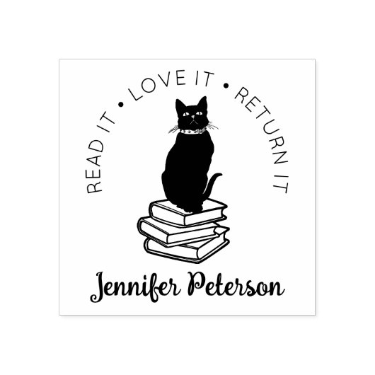 Cat Lees het, hou ervan, geef het terug, boek Rubberstempel (Afrduk)