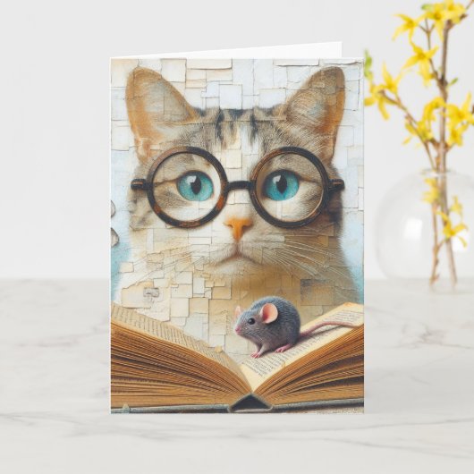 Cat leesboek met muis kaart (Gele Bloem)
