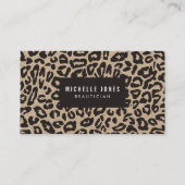Cat Leopard Print Designer Stylist Visitekaartjes (Voorkant)
