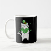 Cat Leprechaun Cat Lover Shamrock St Patrick's Da Koffiemok (Links)