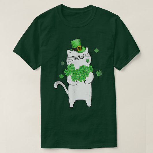 Cat Leprechaun Cat Lover Shamrock St Patrick's Day T-shirt (Design voorkant)