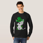 Cat Leprechaun  Cat  Shamrock St Patrick s Day T-shirt (Voorkant volledig)