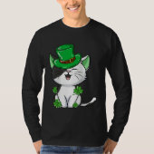 Cat Leprechaun  Cat  Shamrock St Patrick s Day T-shirt (Voorkant)