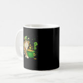 Cat Leprechaun Pet Shamrock St Patrick's Day Gold Koffiemok (Voorkant links)