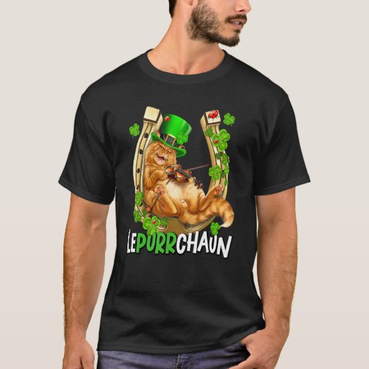 Cat Leprechaun St Patrick S Day Lepurrchaun Shamro T-shirt (Voorkant)