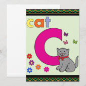 Cat Letter C (Voorkant / Achterkant)