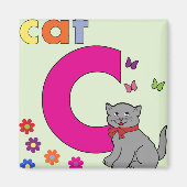 Cat Letter C Magneet (Voorkant)