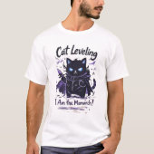 Cat Leveling – Shadow Monarch Cat Parody T-shirt (Voorkant)
