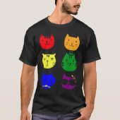 Cat LGBT Flag Gay Pride Transgender Rainbow Lesbia T-shirt (Voorkant)