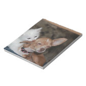 Cat licking Dog Notitieblok (Linkerzijde)