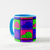 CAT LICKING MATT POP ART MOK (Voorkant links)