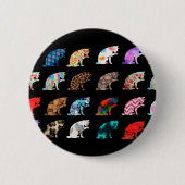 Cat Licking Pattern Ronde Button 5,7 Cm (Voorkant)
