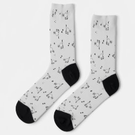 Cat Line Art Pattern Sock by AuthentiKids Sokken