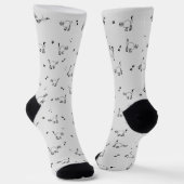 Cat Line Art Pattern Sock by AuthentiKids Sokken (Gebogen)