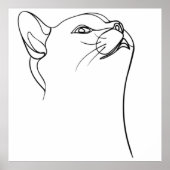 Cat Line Art Poster (Voorkant)