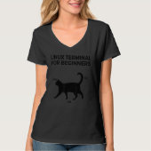 Cat Linux-terminal voor beginners T-shirt (Voorkant)