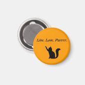 Cat Live Love Purr Magneet (Voorkant / Achterkant)