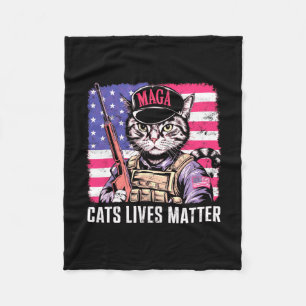 Cat Lives Fleece Deken