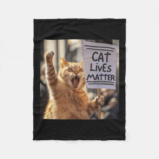 Cat Lives Fleece Deken (Voorkant)