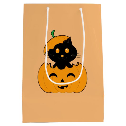 Cat-lloween Bolsa de regalo Medium Cadeauzakje (Achterkant)