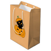 Cat-lloween Bolsa de regalo Medium Cadeauzakje (Achterkant Gekanteld)