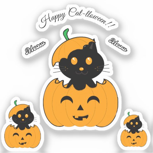 Cat-lloween Sticker (Voorkant)
