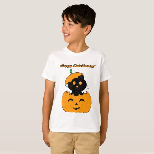 Cat-lloween T-shirt (Voorkant volledig)