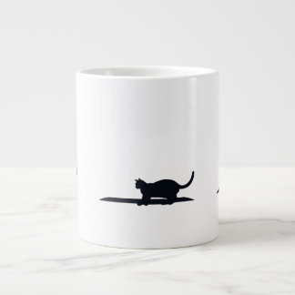 Cat Loaf Position Silhouette Minimalist Mug Grote Koffiekop