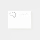 Cat Loaf Sketch Procrastinator-laptop Post-it® Notes (Voorkant)