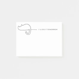 Cat Loaf Sketch Procrastinator-laptop Post-it® Notes