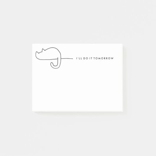 Cat Loaf Sketch Procrastinator-laptop Post-it® Notes (Voorkant)