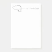 Cat Loaf Sketch Procrastinator Portret Notitieblok Post-it® Notes (Voorkant)