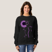 Cat Look Purple Sunflower Butterfly Overdose Aware Trui (Voorkant volledig)