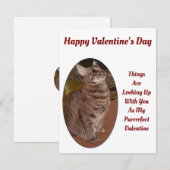 Cat Looking Up Digitale Afbeelding Valentijn Quote Notitiekaartje (Voorkant / Achterkant)