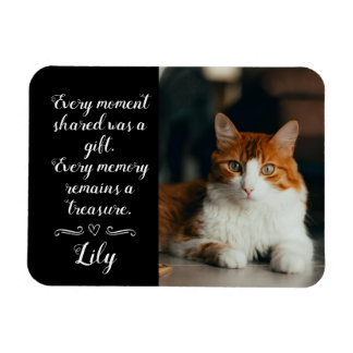 Cat Loss Memorial Personalized Photo Pet Name Magneet