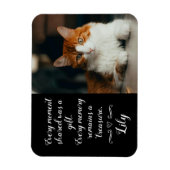 Cat Loss Memorial Personalized Photo Pet Name Magneet (Verticaal)