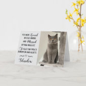 Cat Loss Sympathy Card Personalized Photo Pet Name Kaart (Gele Bloem)